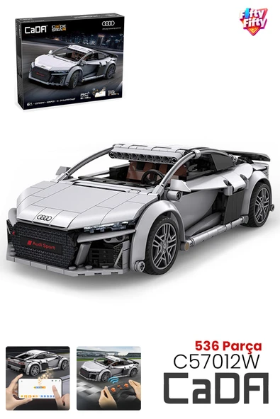 Cada Uzaktan Kumandalı 1: 14 Audi R8 Coupe (536 Parça) Oyuncak Yapım Seti Blok Araba -FFCADA-C57012W ürün görseli 1