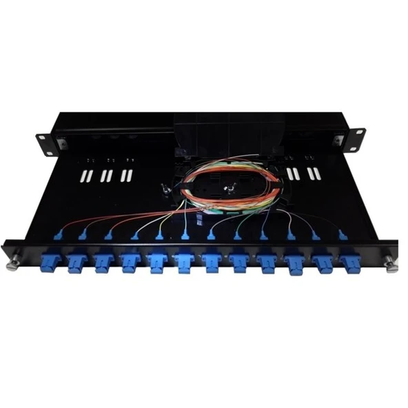 AGER 12 PORT AG-FO01U12SCD-A-S1-01U FIBER OPTIK KUTU (SİYAH) ürün görseli 1