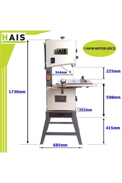 Hais MJ14 Şerit Testere Makinası ürün görseli 1