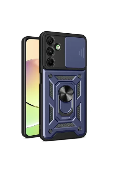 Newface Samsung Galaxy A16 5G Kılıf Pars Lens Yüzüklü Silikon - Lacivert ürün görseli 1