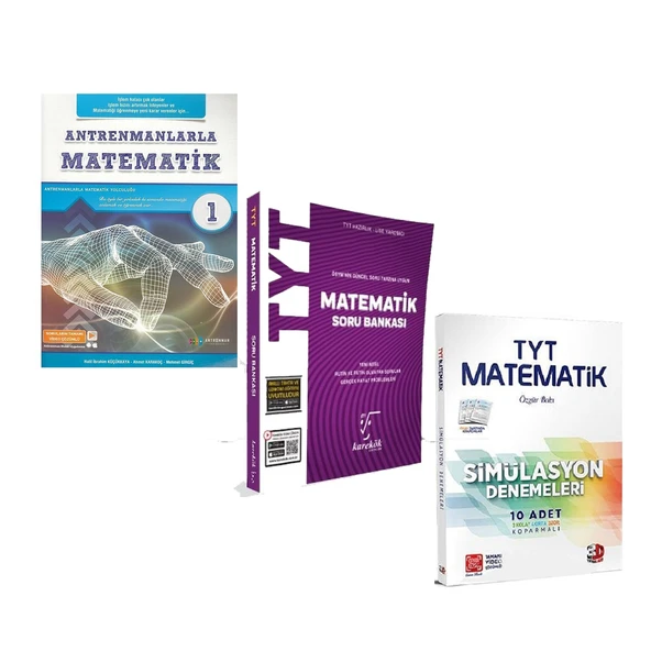 Antrenmanlarla Matematik 1 Karekök Matematik Soru Bankası ve 3D Deneme Seti 3 Kitap ürün görseli 1
