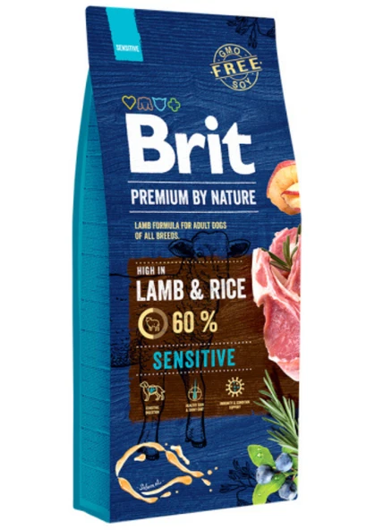 Brit Care Premium By Nature Sensitive Kuzulu ve Pirinçli Yetişkin Köpek Maması 8 Kg ürün görseli 1