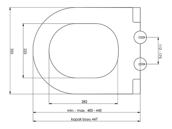 Modern Slim Duroplast Soft Close Klozet Kapağı - Resim 2