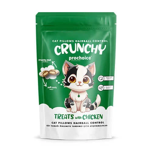 ProChoice Crunchy Tüy Yumağı Kontrolü için Tavuklu Kedi Ödül Maması 60 Gr ürün görseli 1