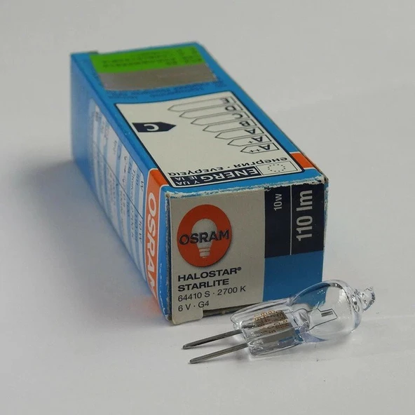 Osram 64410S 10 Watt 6Volt G4 Duy Eksanal Flemanlı Kapsül Halojen Ampul - ÖZEL AMPÜL ürün görseli 1