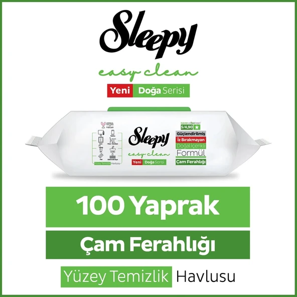 Pine Yüzey Temizlik Havlusu mendili Çam Ferahlığı 100 Yaprak ürün görseli 1