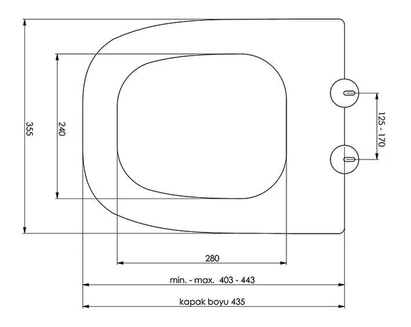Energy Abs Soft Close Klozet Kapağı - Resim 2