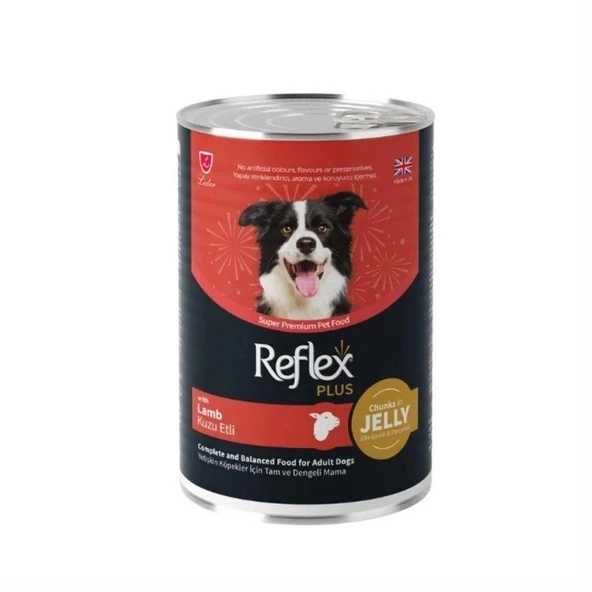 Reflex Plus Jelly Kuzu Etli 400 gr Yetişkin Konserve Köpek Maması ürün görseli 1