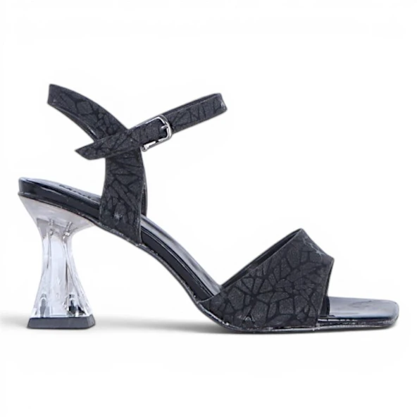 Byn Ayışığı By41 Siyah 10Cm Kadın Topuklu Sandalet ürün görseli 1