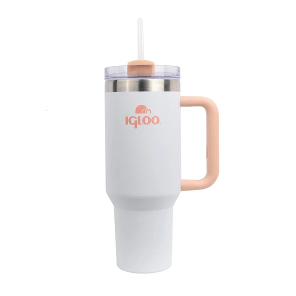 Igloo Stadler Thermo-Mug 1.2 Lt Beyaz Somon Pipetli Termos ürün görseli 1
