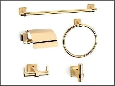 Line Tuvalet Kağıtlığı Gold Kaplama - Resim 2