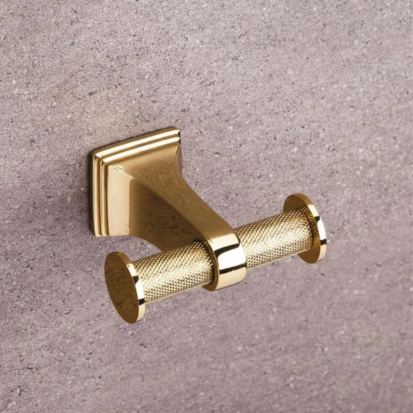Park Çiftli Bornoz Askılığı Gold Parlak Altın ürün görseli 1
