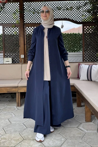 Başak Pantolonlu Takım Lacivert - Resim 3