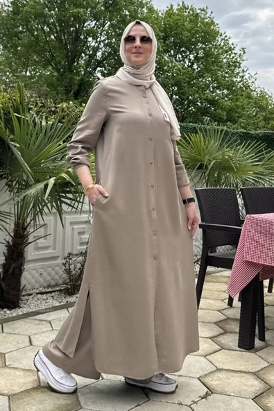 Başak Pantolonlu Takım Vizon - Resim 4