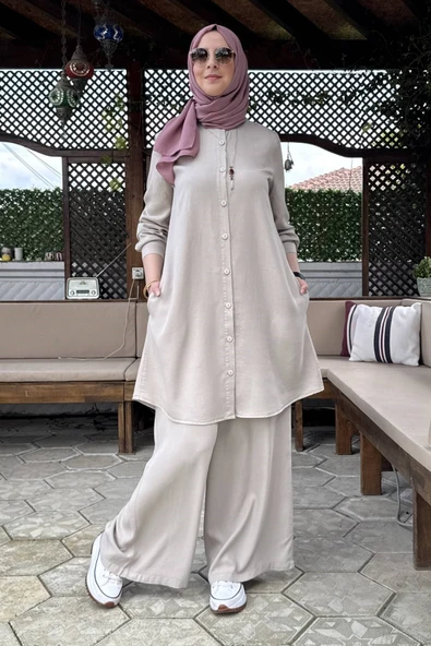 Ezgi Pantolonlu Takım Taş - Resim 4