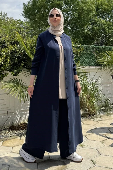 Başak Pantolonlu Takım Lacivert - Resim 8