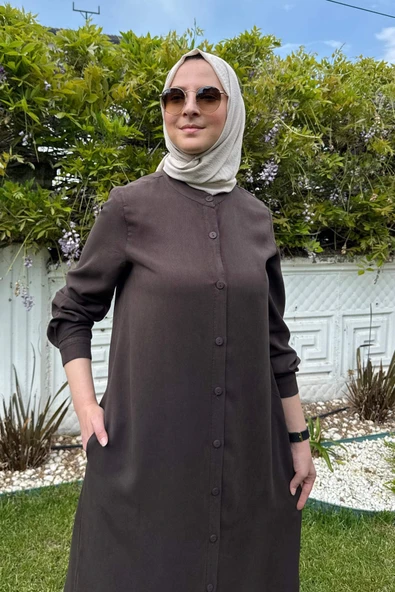 Başak Pantolonlu Takım Kahve - Resim 3