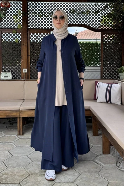 Başak Pantolonlu Takım Lacivert ürün görseli 1