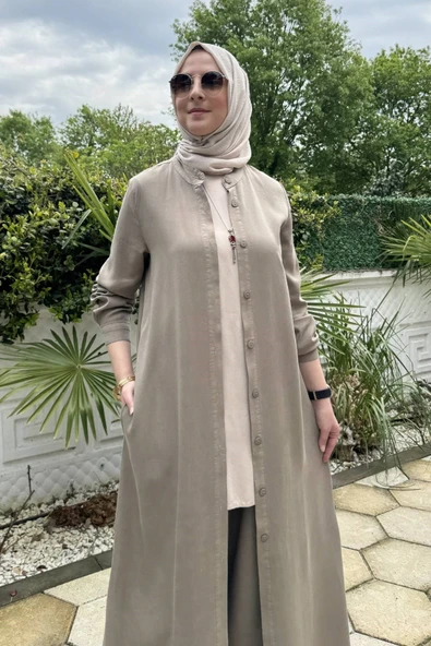Başak Pantolonlu Takım Vizon - Resim 6