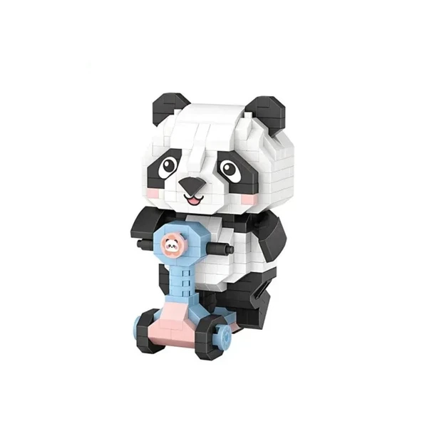LOZ Tatlış Serisi: Sürücü Panda | 320 Parça Mikro Bloklar | 14+ Yaş | Hayvan Maketi ürün görseli 1