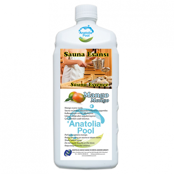 Anatolia Pool Sauna Buhar Esansı Mango 1 Lt (Sauna Essence Mango) ürün görseli 1