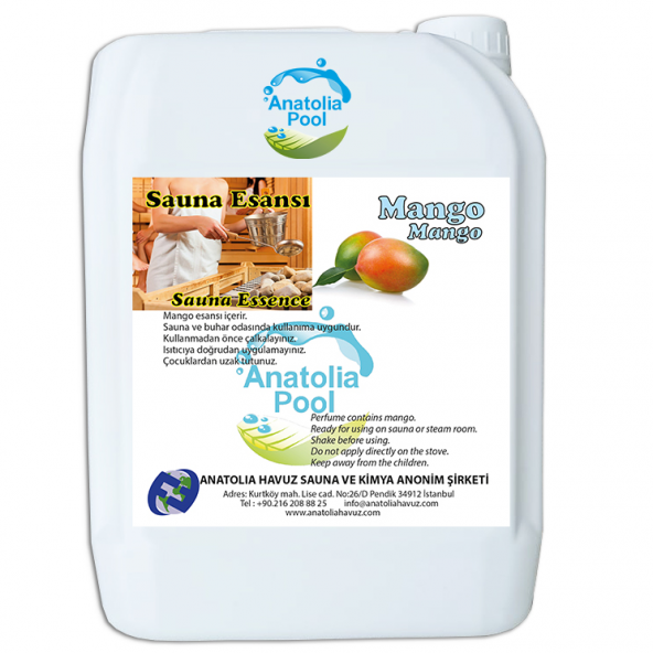 Anatolia Pool Sauna Buhar Esansı Mango 5 Lt (Sauna Essence Mango) ürün görseli 1