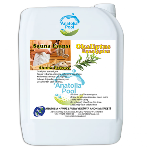 Anatolia Pool Sauna Buhar Esansı Okaliptus 5 Lt (Sauna Essence Eucalyptus) ürün görseli 1