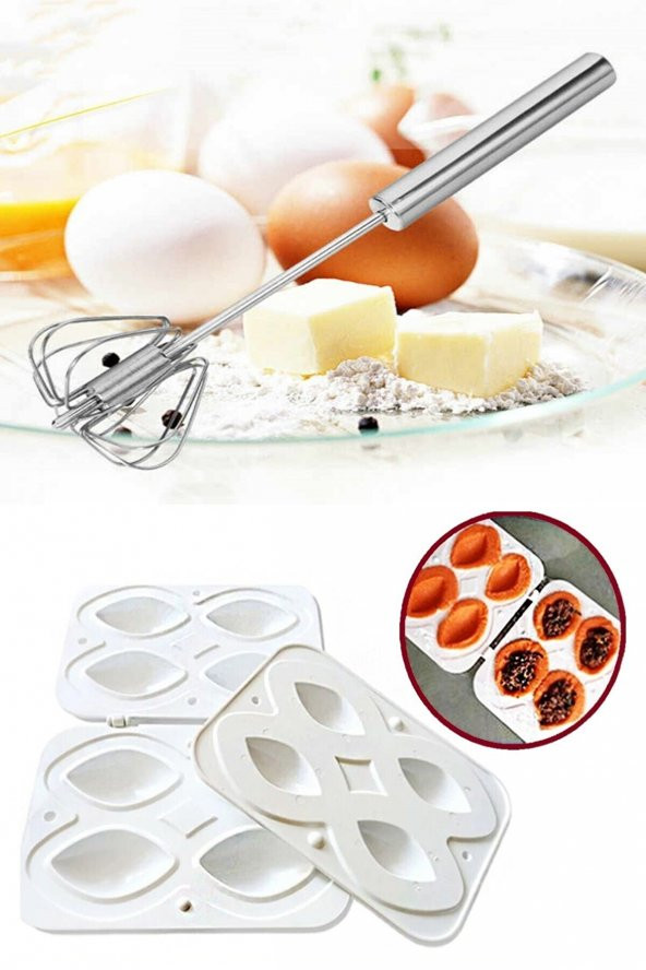 Yayke İçli Köfte Yapma Aparatı Kalıbı Ve Basmalı Çırpıcı Set ürün görseli 1