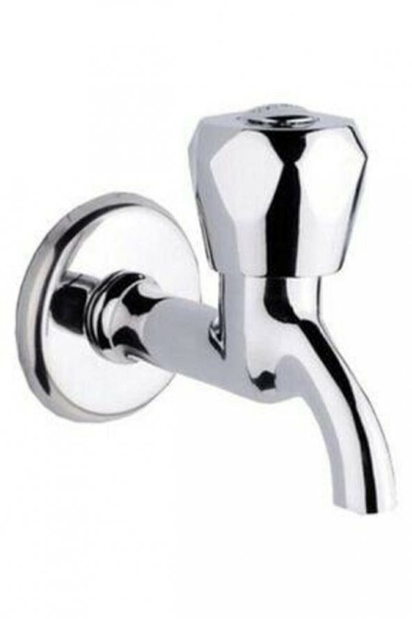 Yayke Topaç Krom Kısa Musluk Bahçe Lavabo Musluğu Pirinç Gövde ürün görseli 1