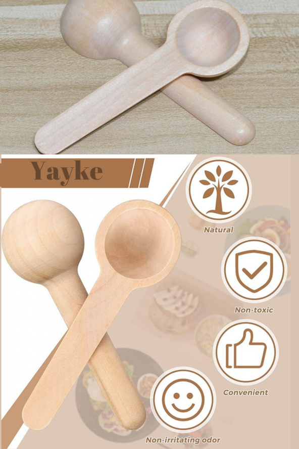 Yayke 6 Adet Ahşap Mini Baharat Kaşığı (Bambu) ürün görseli 1