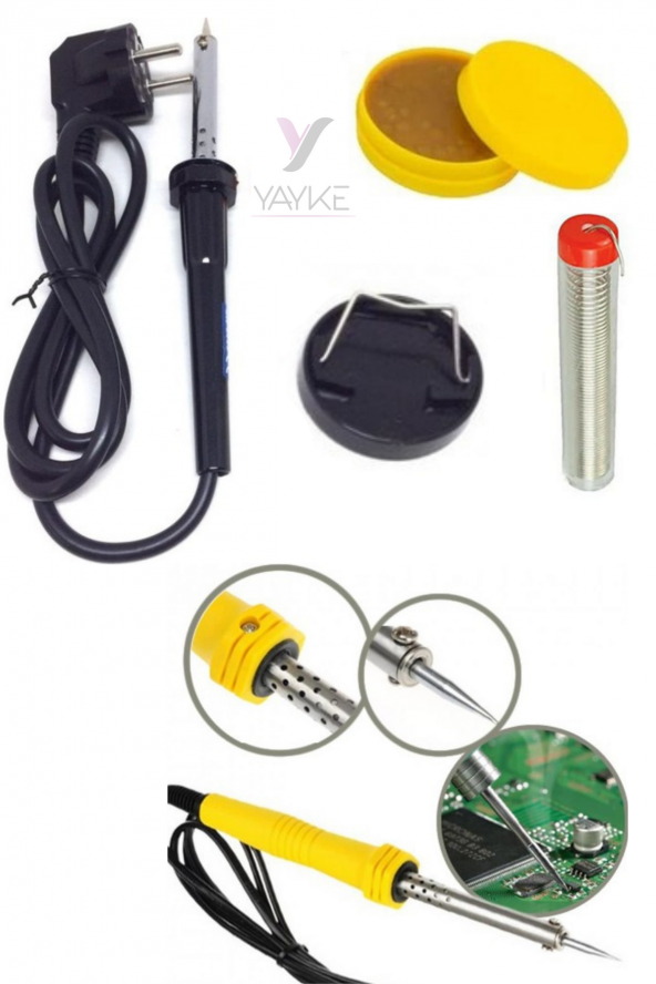 Yayke 40 Watt Profesyonel Lehim Kalem Havya Lüx Set Lehim Teli +Lehim Pastası +Mini Sehpa ürün görseli 1