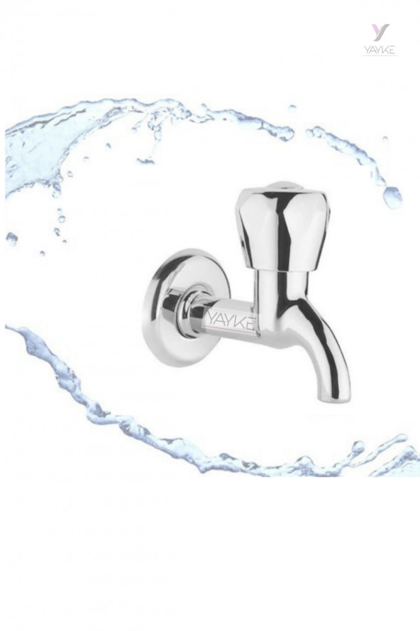 Yayke 1.Kalite Topaç Krom Kısa Musluk Bahçe & Lavabo & Wc Musluğu Pirinç Gövde ürün görseli 1