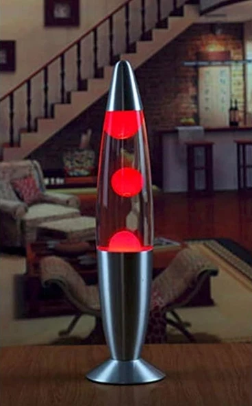 Home Dekor Hediye Dekorati Ev Hediyesi Lav Lambası Kırmızı Büyük Boy 41 cm Gece Lambası Lava Lamp Kırmızı ürün görseli 1