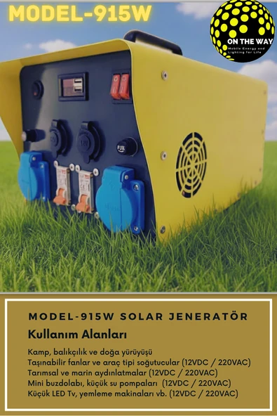 OTW Model 915W Taşınabilir Güç İstasyonu - LiFePO4 Bataryalı Solar Jeneratör ürün görseli 1