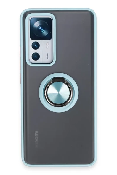 Newface Xiaomi Mi 12T Pro Kılıf Montreal Yüzüklü Silikon Kapak - Buz Mavi ürün görseli 1