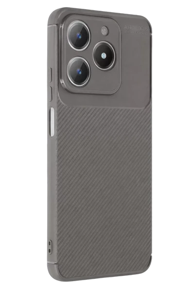Newface Realme C61 Kılıf Auto Focus Karbon Kapak - Gri ürün görseli 1