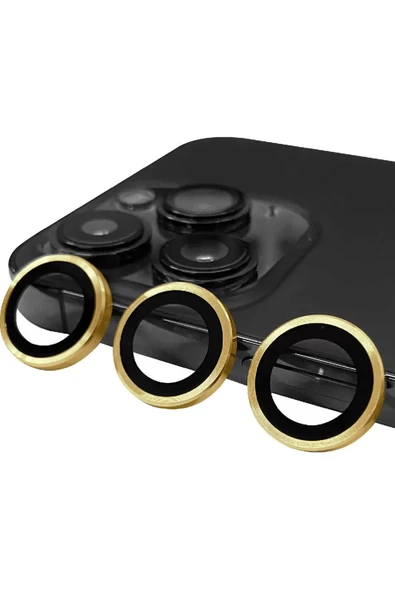 Newface Apple iPhone 14 Pro Raze Metal Kamera Lens - Gold ürün görseli 1