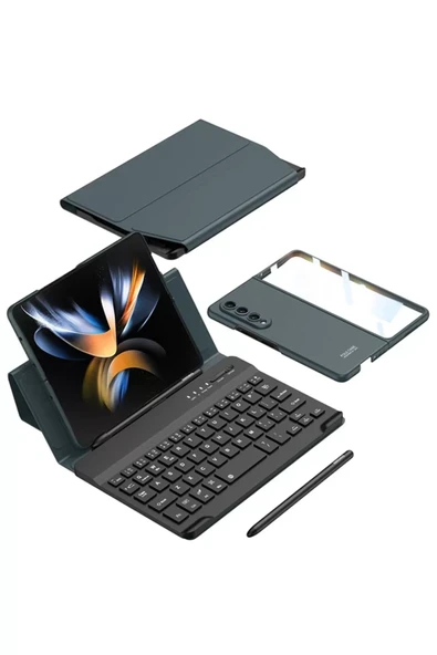 Newface Universal Universal Kılıf Fold Klavye - Koyu Yeşil - Resim 2