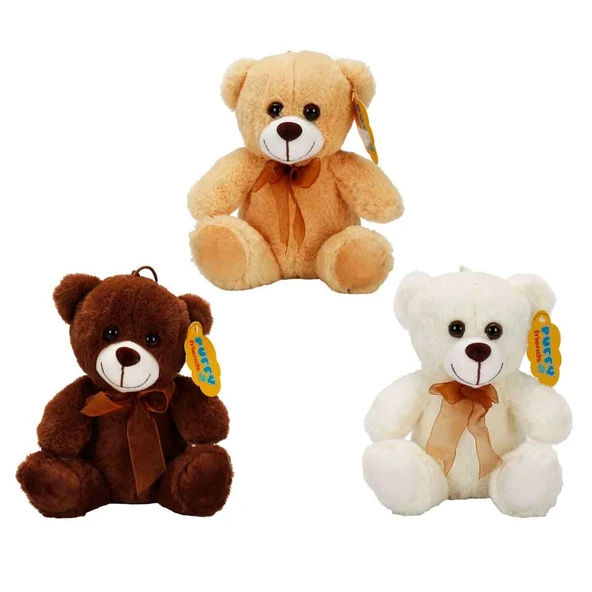 0998 SUN-JHN-PFF-SK PELUŞ AYI OTURAN KURDELELİ 21CM 2R ürün görseli 1