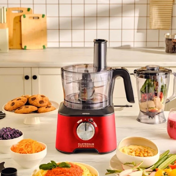 Karaca Mastermaid Power Max 11 in 1 Mutfak Robotu Imperial Red 2500 W ürün görseli 1