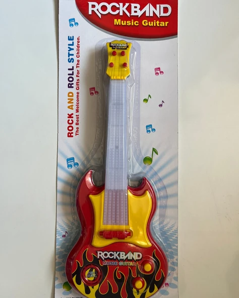 Pilli Müzikli Gitar 39 Cm Renkli ürün görseli 1
