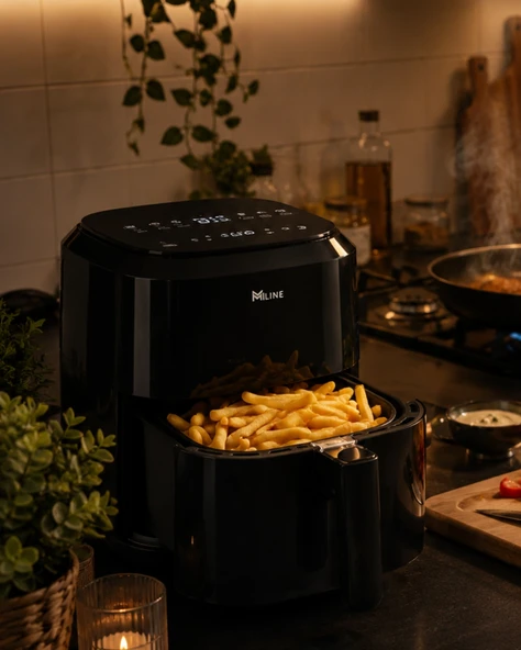 1360w Yağsız Sıcak Hava Fritözü 4 Litre Dokunmatik Air Fryer ürün görseli 1