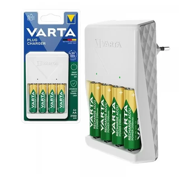 4Xaa 2100 Mah Pilli Beyaz Plug Pil Ci̇Hazı ürün görseli 1