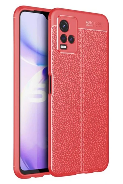 Newface Vivo Y21S Kılıf Auto Focus Kapak - Kırmızı ürün görseli 1