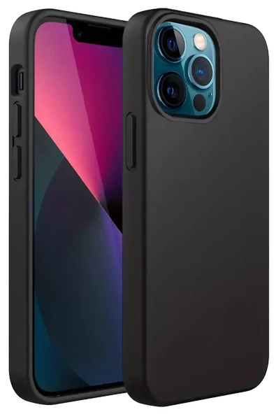 Newface Apple iPhone 12 Pro Kılıf First Silikon - Siyah - Resim 3