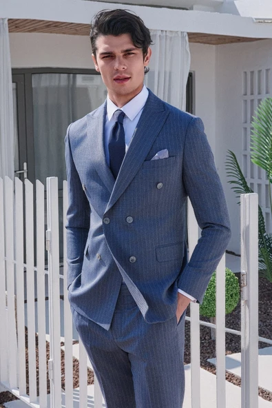 Beyaz Sert Yaka Uzun Kol Filafil Slim Fit Pamuklu Gömlek 1004260008 ürün görseli 1