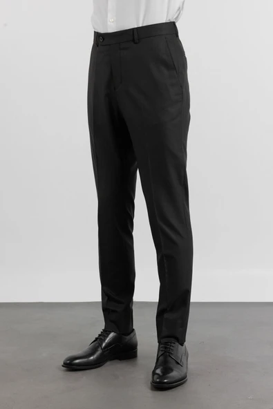 Siyah Yan Cep Basic Slim Fit Esnek Pantolon 1003260013 - Resim 3