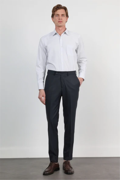 Lacivert Yan Cep Basic Slim Fit Esnek Pantolon 1003260013 ürün görseli 1