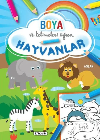Boya ve Kelimeleri Öğren - Hayvanlar ürün görseli 1