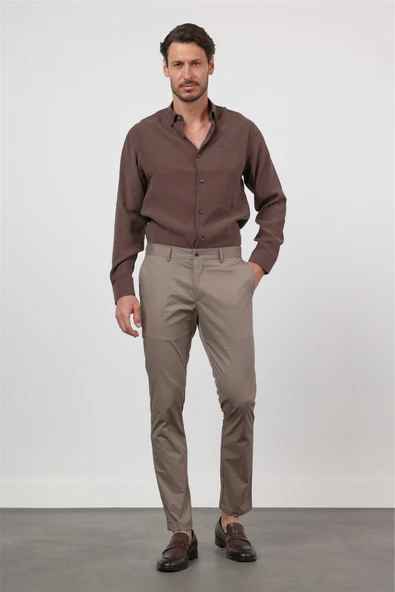 Vizon Yan Cep Slim Fit Pamuklu Chino Pantolon 1003260168 ürün görseli 1